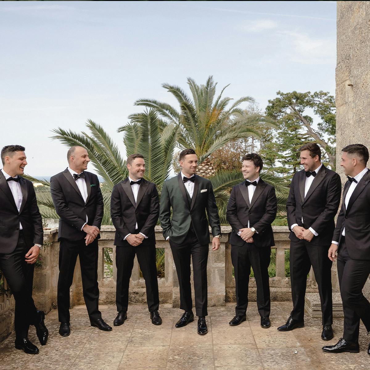 Wedding celebration in InStitchu custom suit